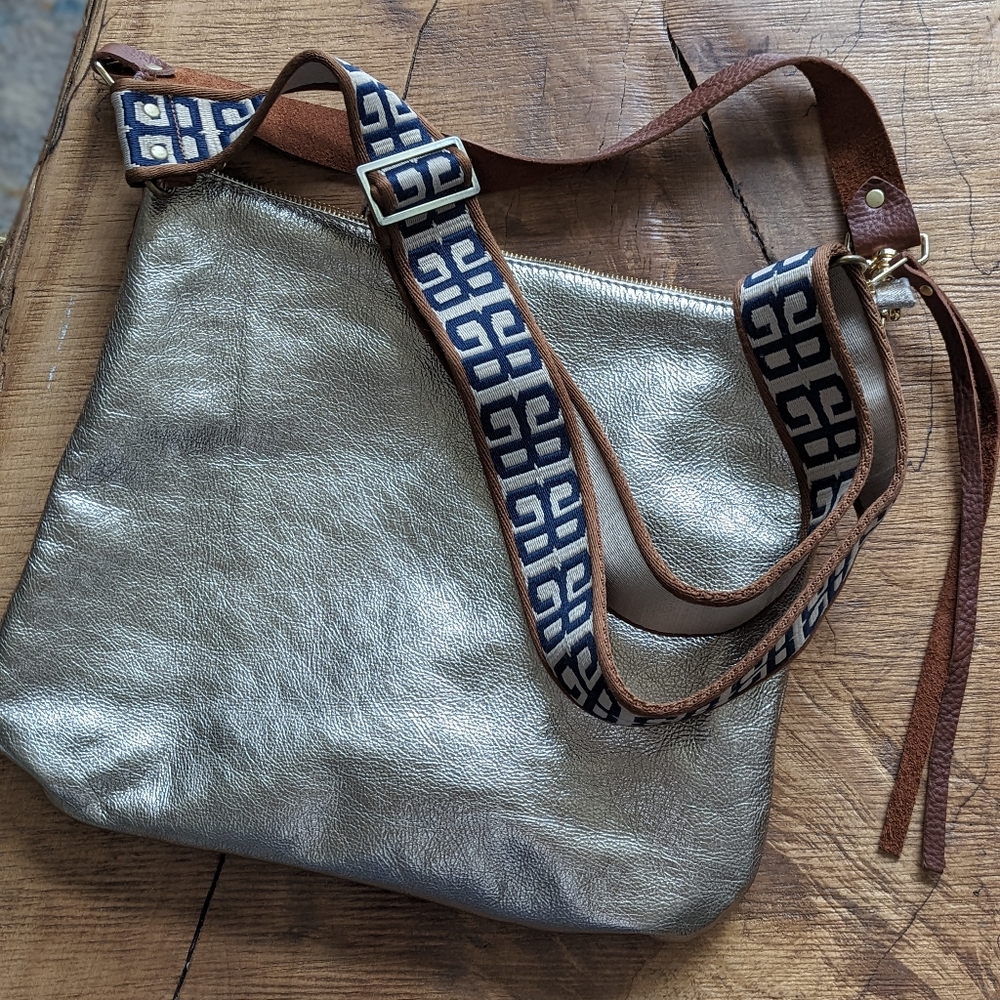 Ginger and brown leather tote plus parker thatch modernist strap